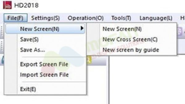 Menu bar phần mềm LED HD 2018