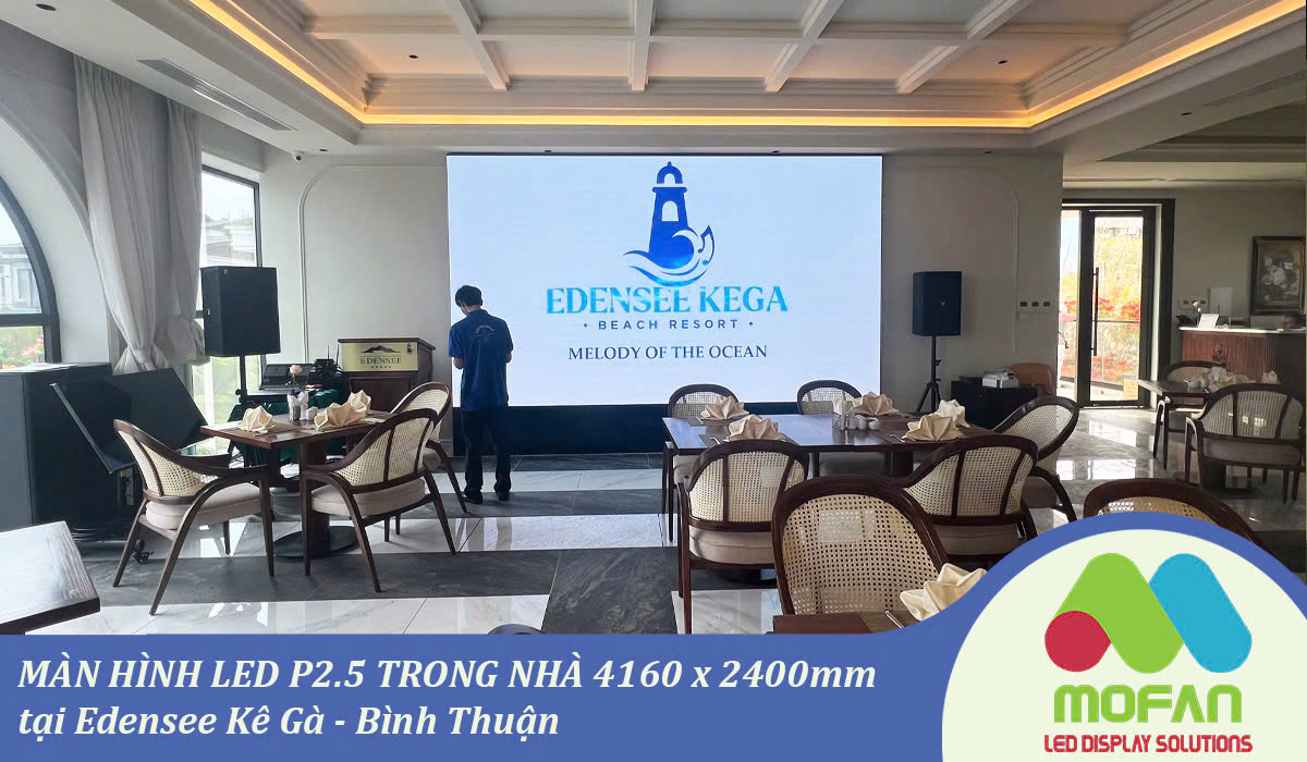 Lắp đặt màn hình LED P2.5 tại Edensee Kê Gà, Bình Thuận